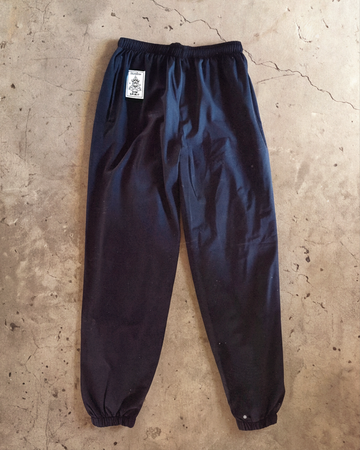 Dim Spirit x WebZero windbreaker joggers, front